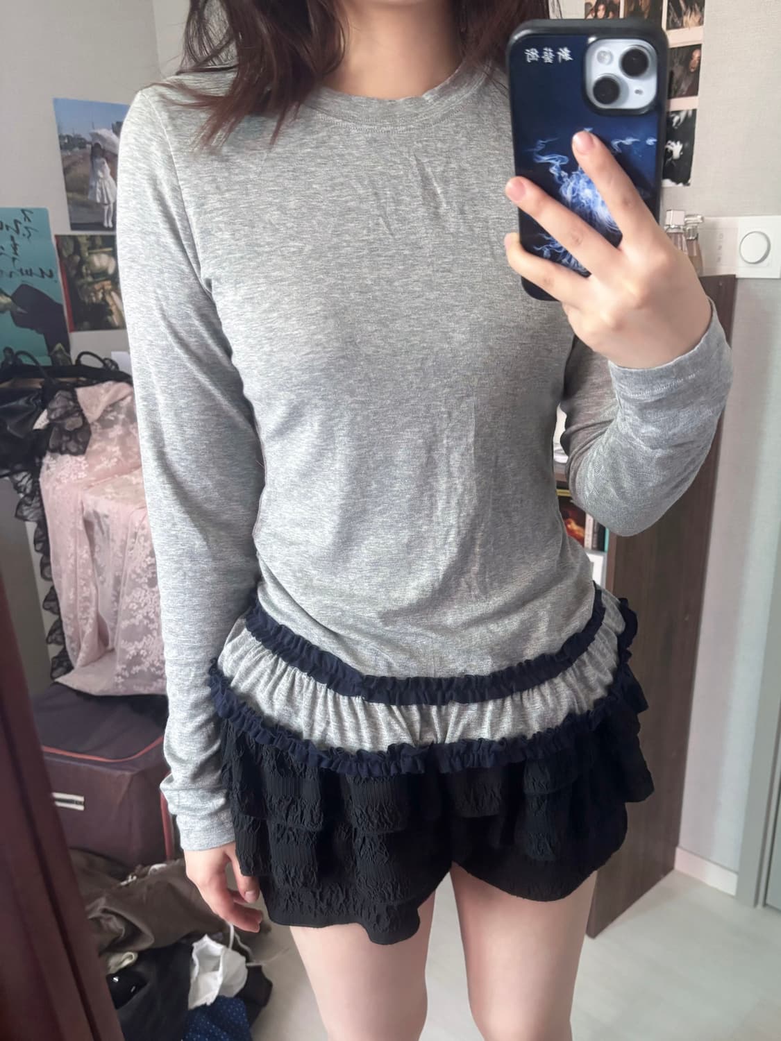 프릴 그레이 티 상품이미지2
