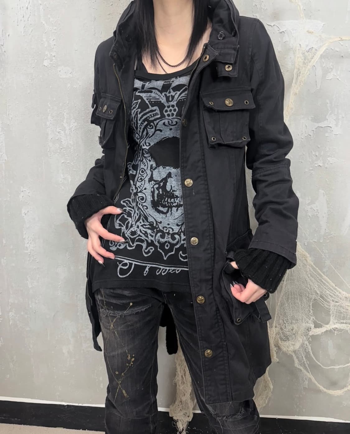 V-kei Style Warmer Detail jacket 상품이미지1