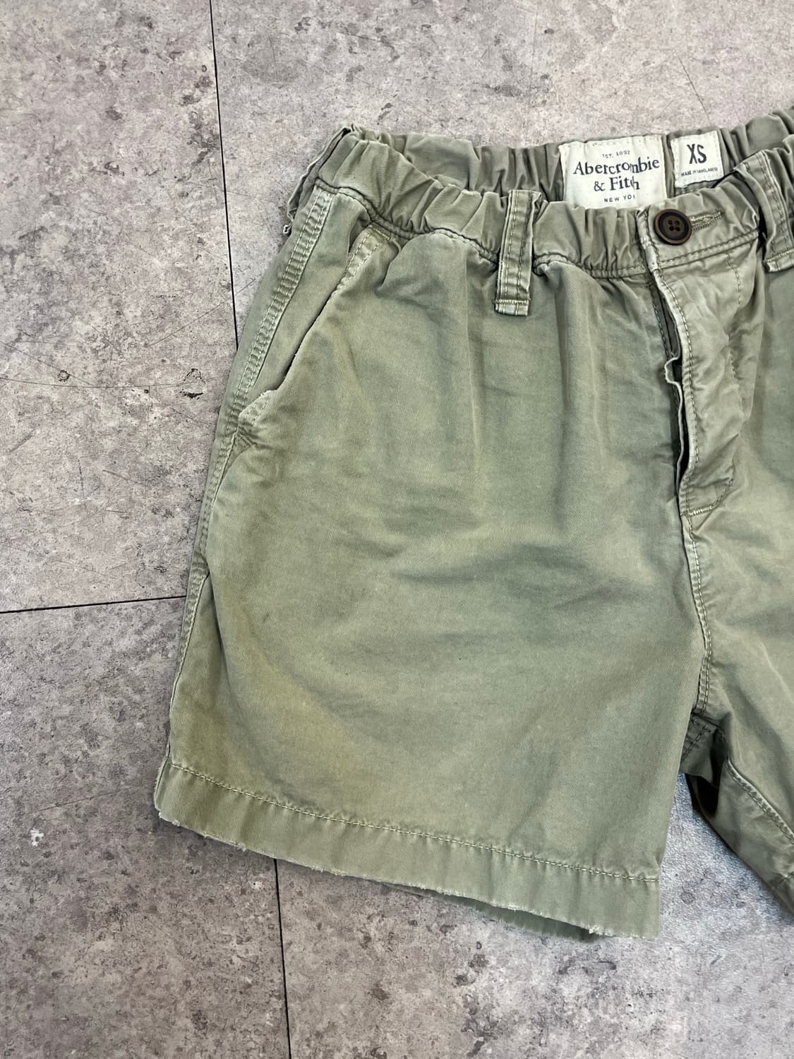 아베크롬비 밴딩 하프 팬츠 카키 XS #csz3510 상품이미지4