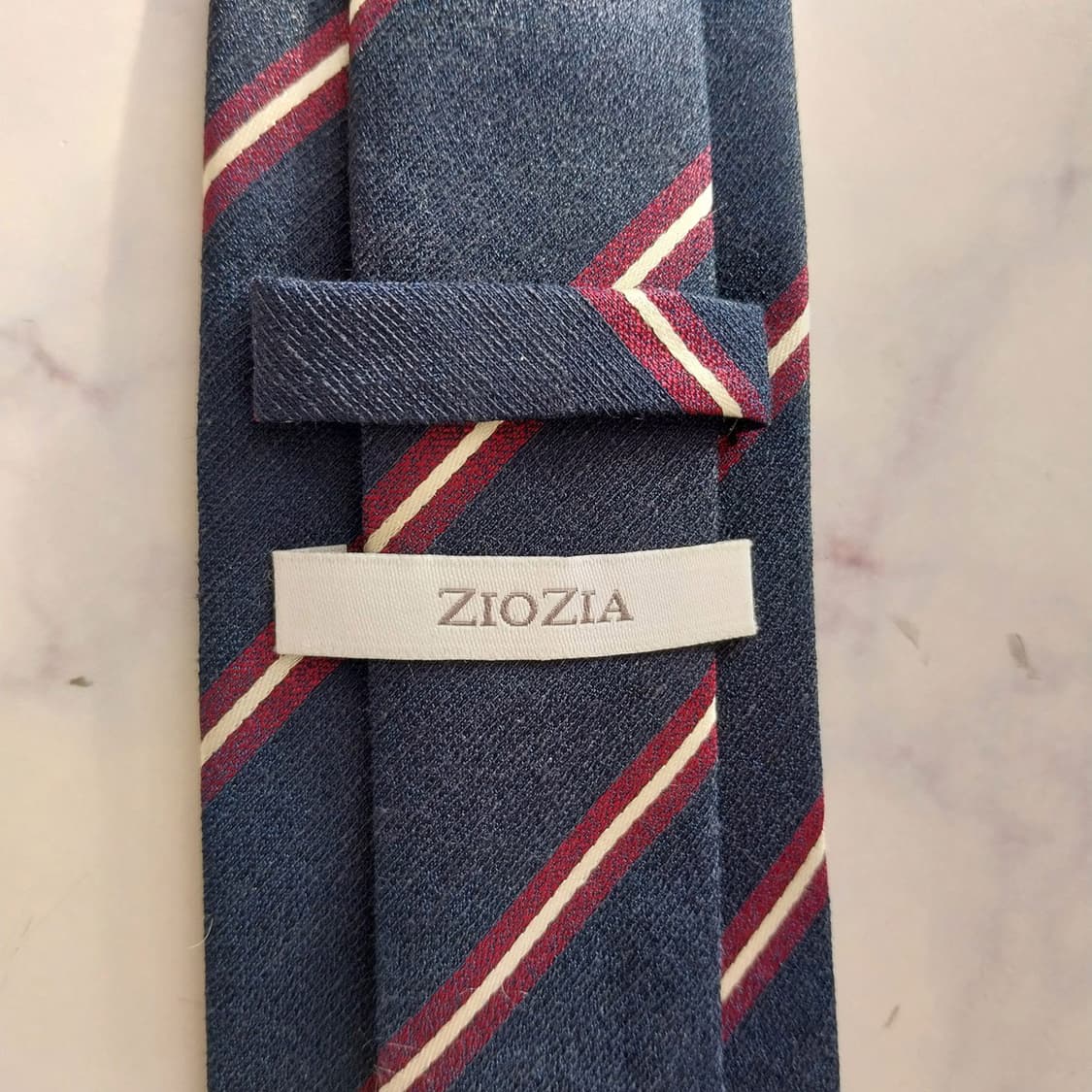 지오지아 네이비 스트라이프 넥타이 7.6cm A+등급 K2081 상품이미지9
