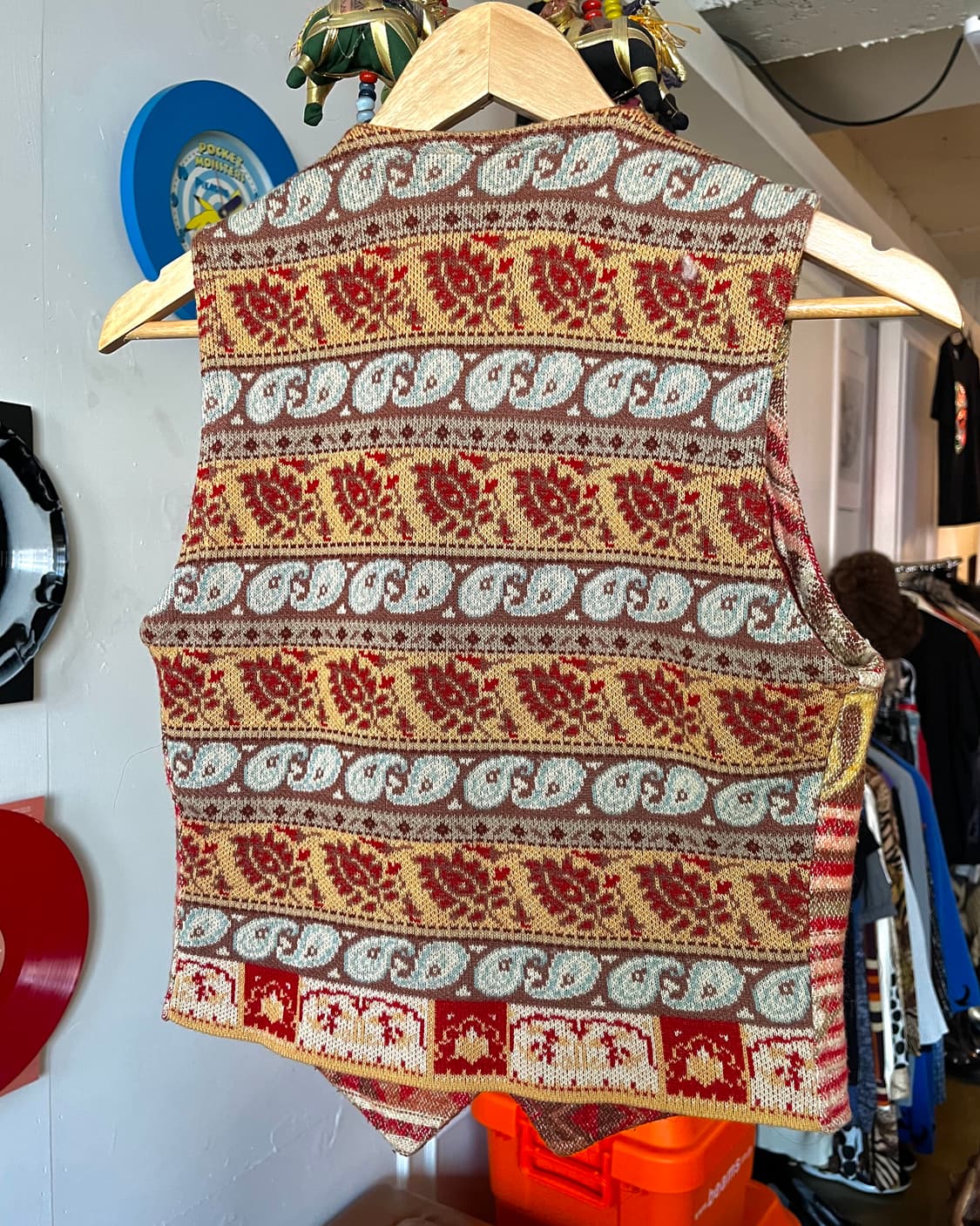 1980s KENZO Jeans Ethnic Pattern Vest 상품이미지7