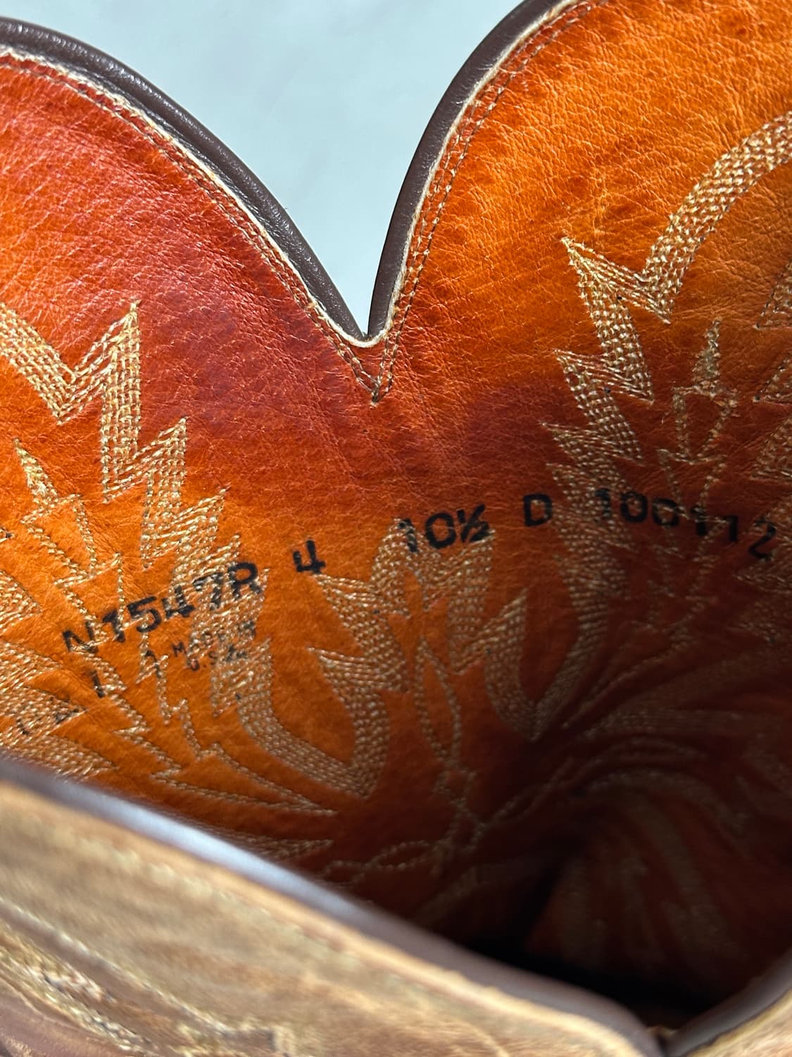 90's USA Made Lucchese 카우보이 웨스턴 부츠 상품이미지10
