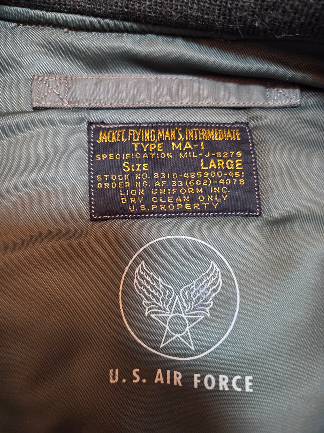 버즈릭슨 MA-1 라이언유니폼 복각 L 상품이미지3