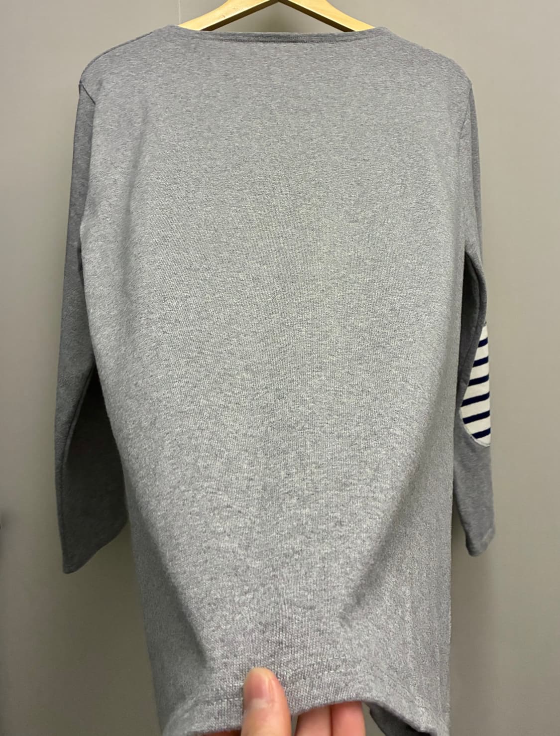 (T4/M)세인트제임스 길도 무지 엘보패치 롱슬리브 긴팔티셔츠 상품이미지8