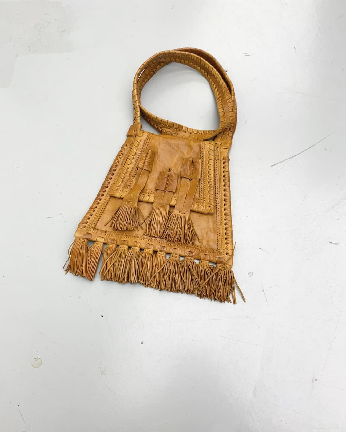 자라 레더 프린지 파우치 크로스 백 상품이미지2