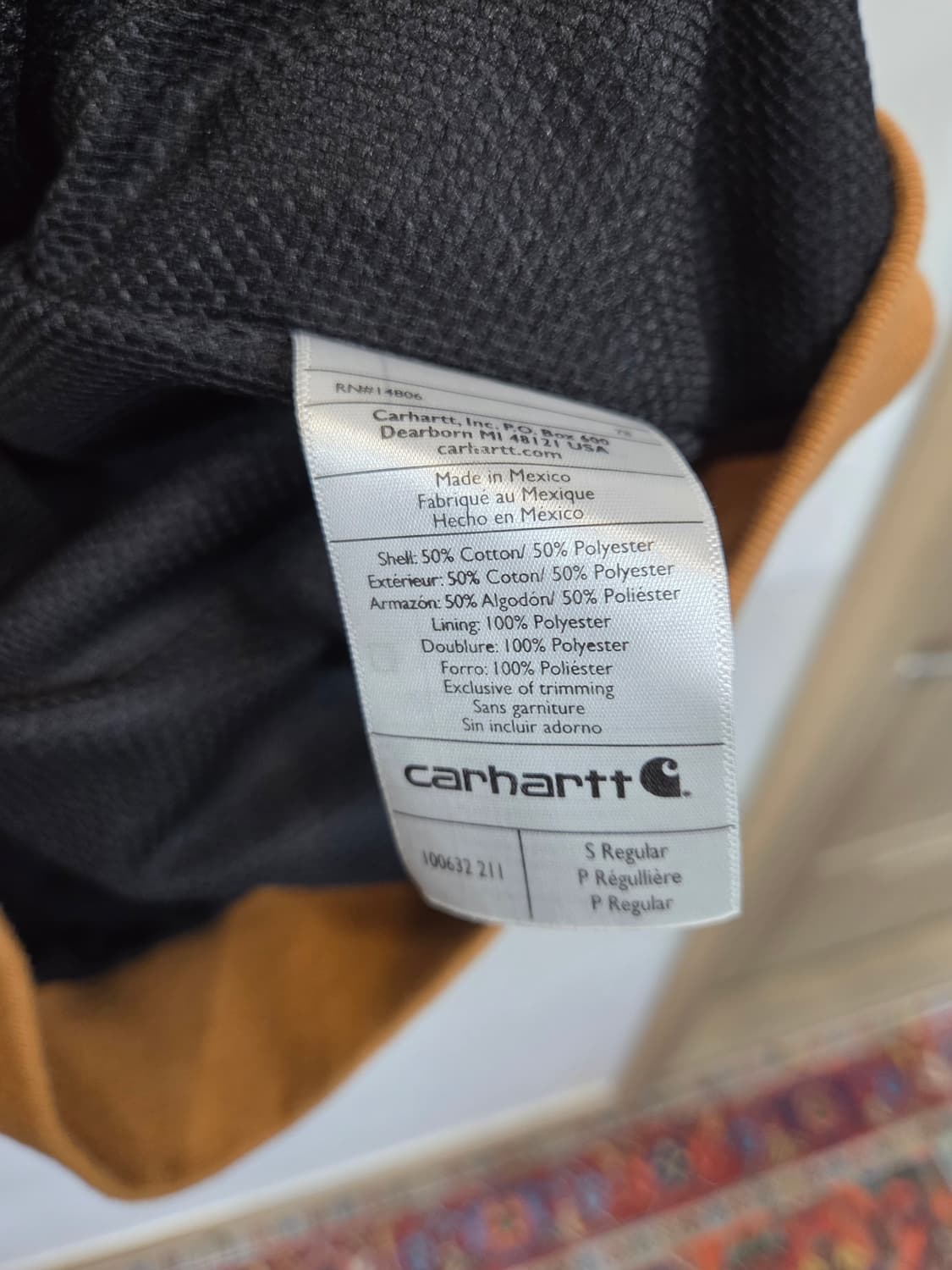 칼하트 써멀 레인디펜더 후드집업 s 레귤러  상품이미지5