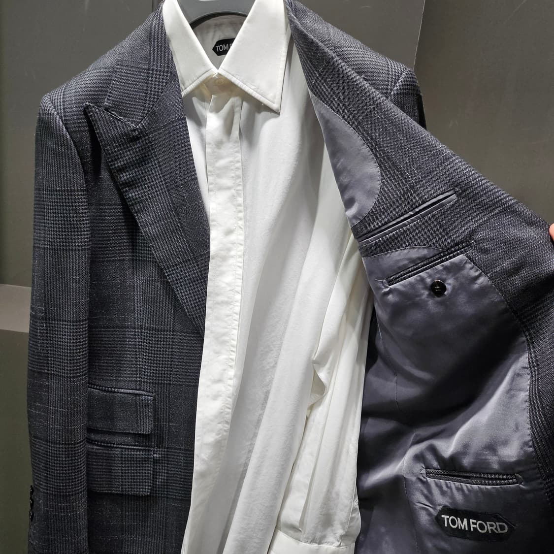 톰포드 그레이 프린스 오브 웨일스 체크 쉘튼 수트 셋업 상품이미지4