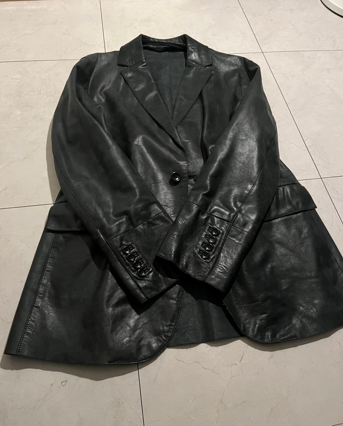 겐조 Kenzo 레더 블레이저 Made in italy XL 상품이미지1