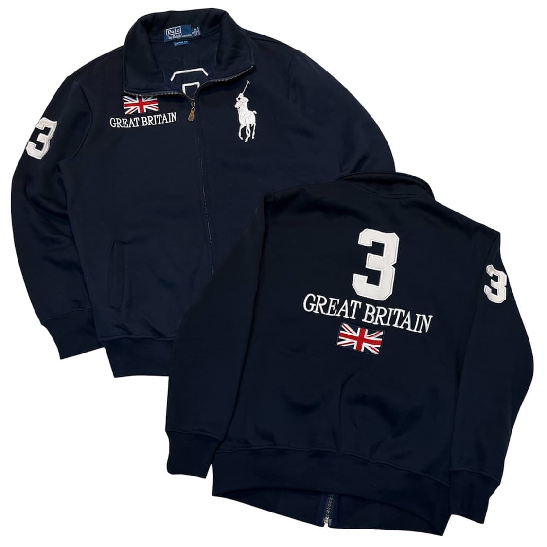 폴로 빅포니 치프키프 브리튼 코튼 집업 져지 네이비 상품이미지1