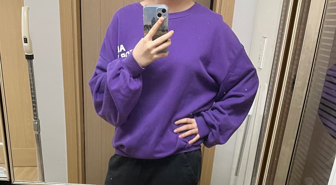 VANAKE 반에이크 보라 벌룬소매 맨투맨 상품이미지4