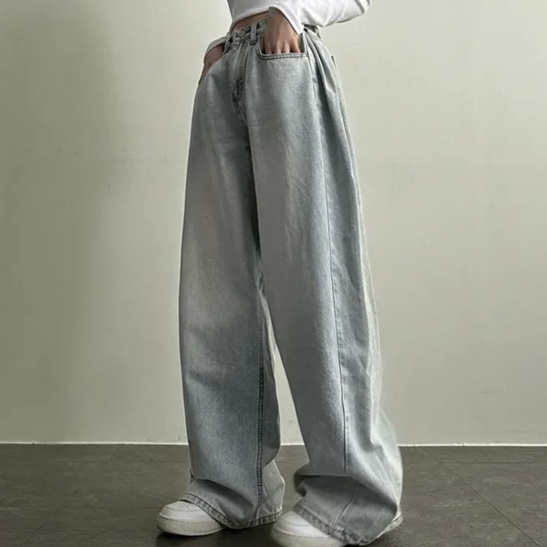 벌룬핏 사이드 데님팬츠 상품이미지2