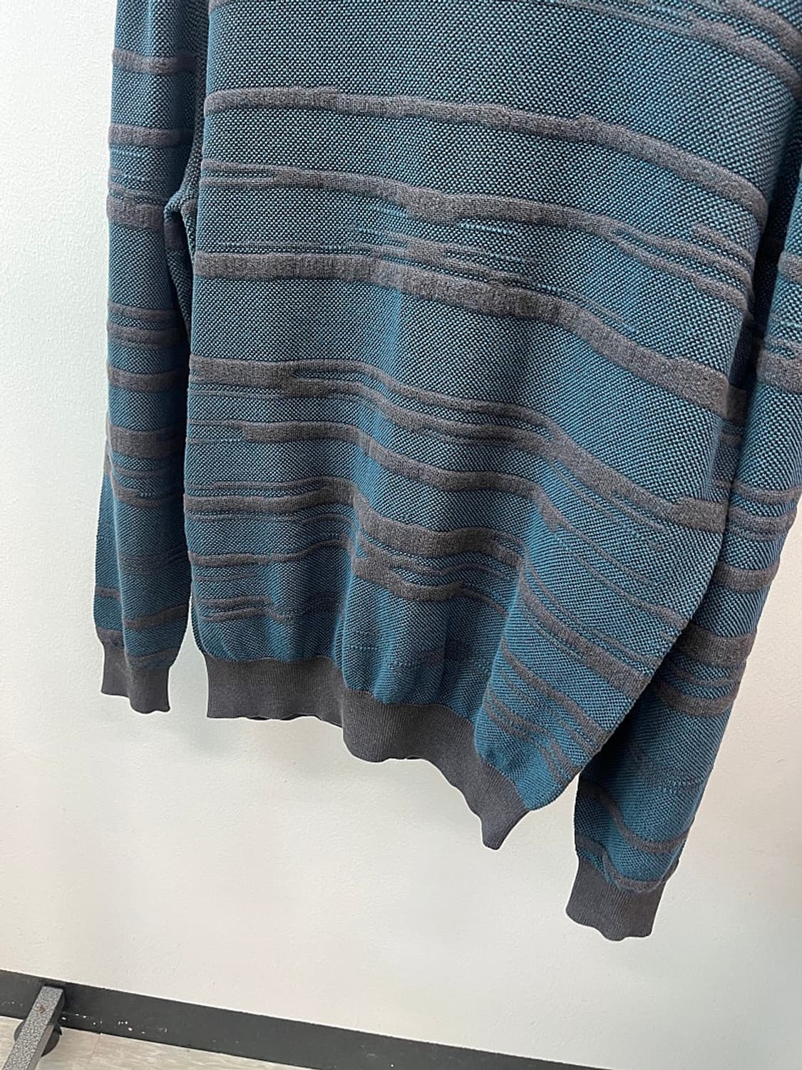 100) 제냐 물결자수 이태리 니트  상품이미지2