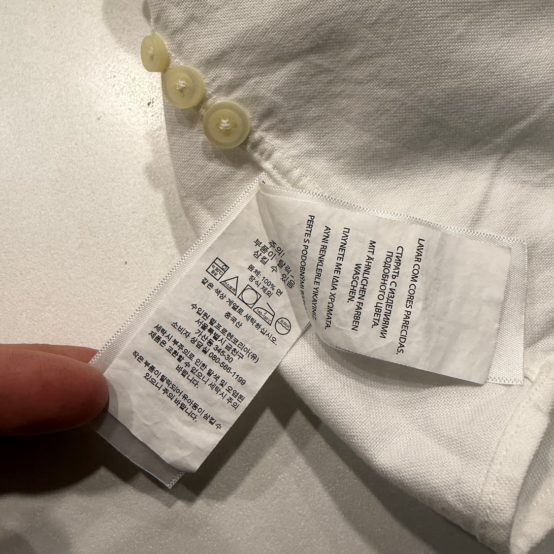 [L] 폴로 랄프로렌 옥스포드 클래식픽 셔츠 화이트 C819 상품이미지6