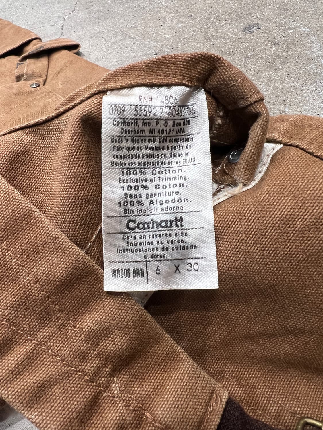00‘s 칼하트 더블니 오버롤 BRN  상품이미지7