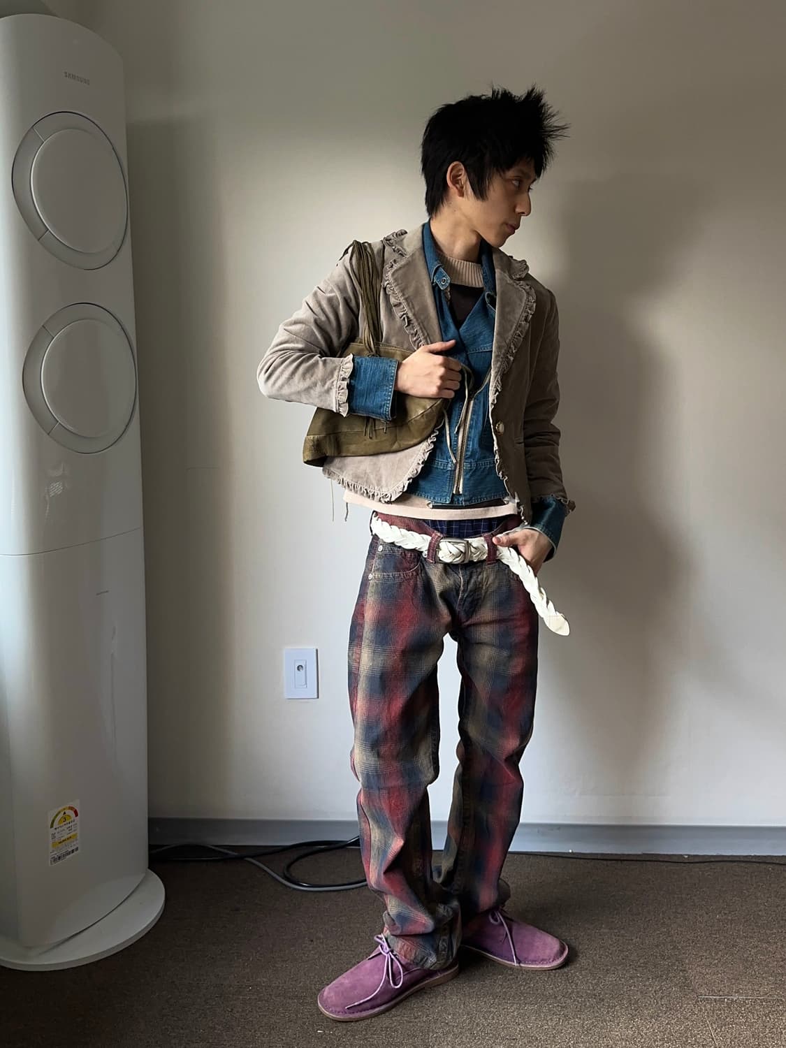 Guess Luxury Jeans 옴브레 체크 트라우저 상품이미지5