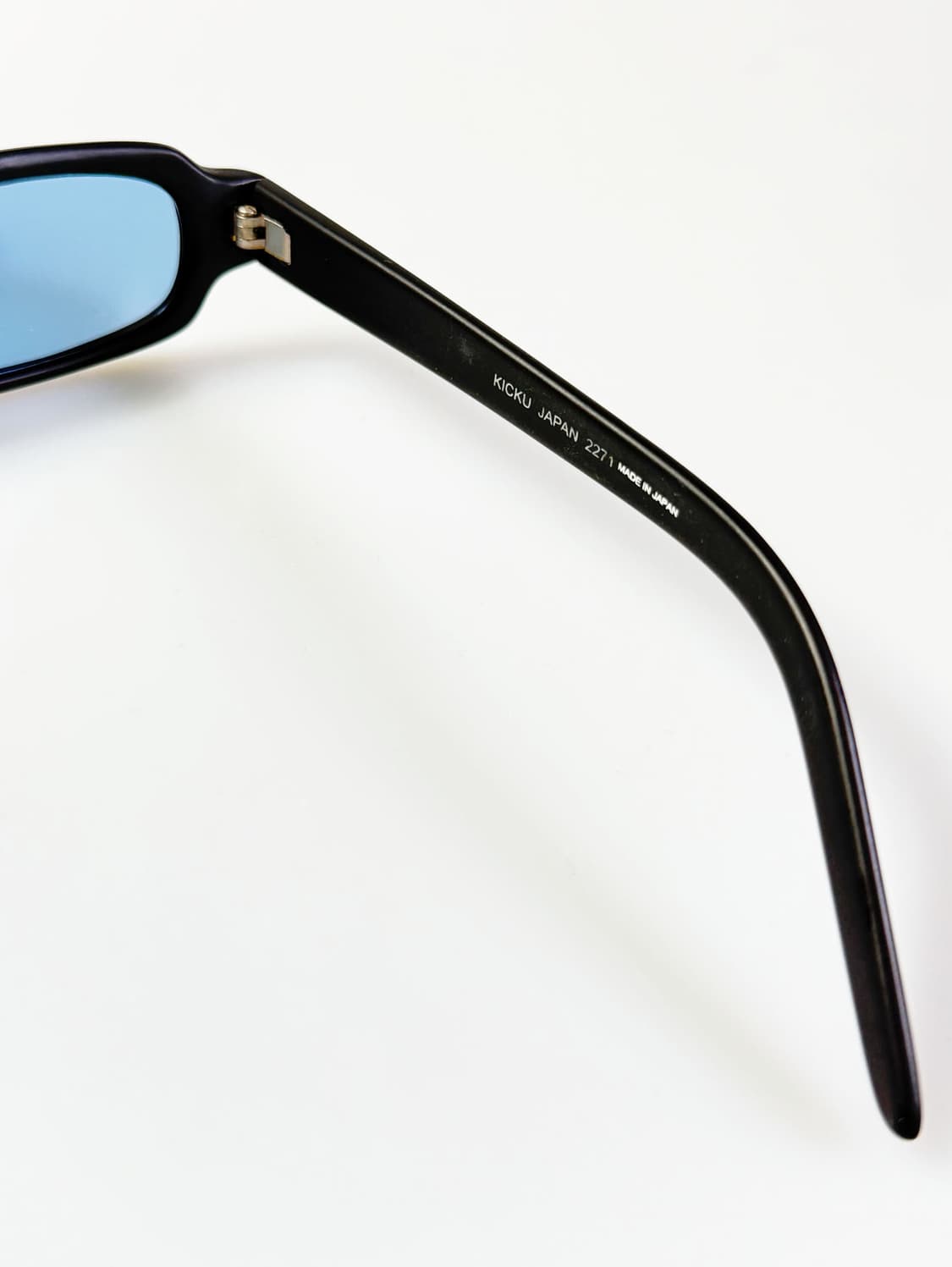 90s KICKU JAPAN 맷블랙 스퀘어 뿔테 빈티지 틴트 선글라스 상품이미지6