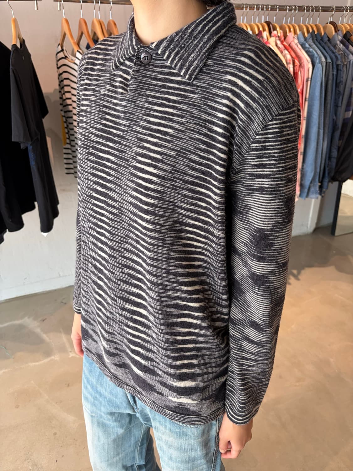 MISSONI 모노톤 보더 카라 롱슬리브 S 상품이미지4