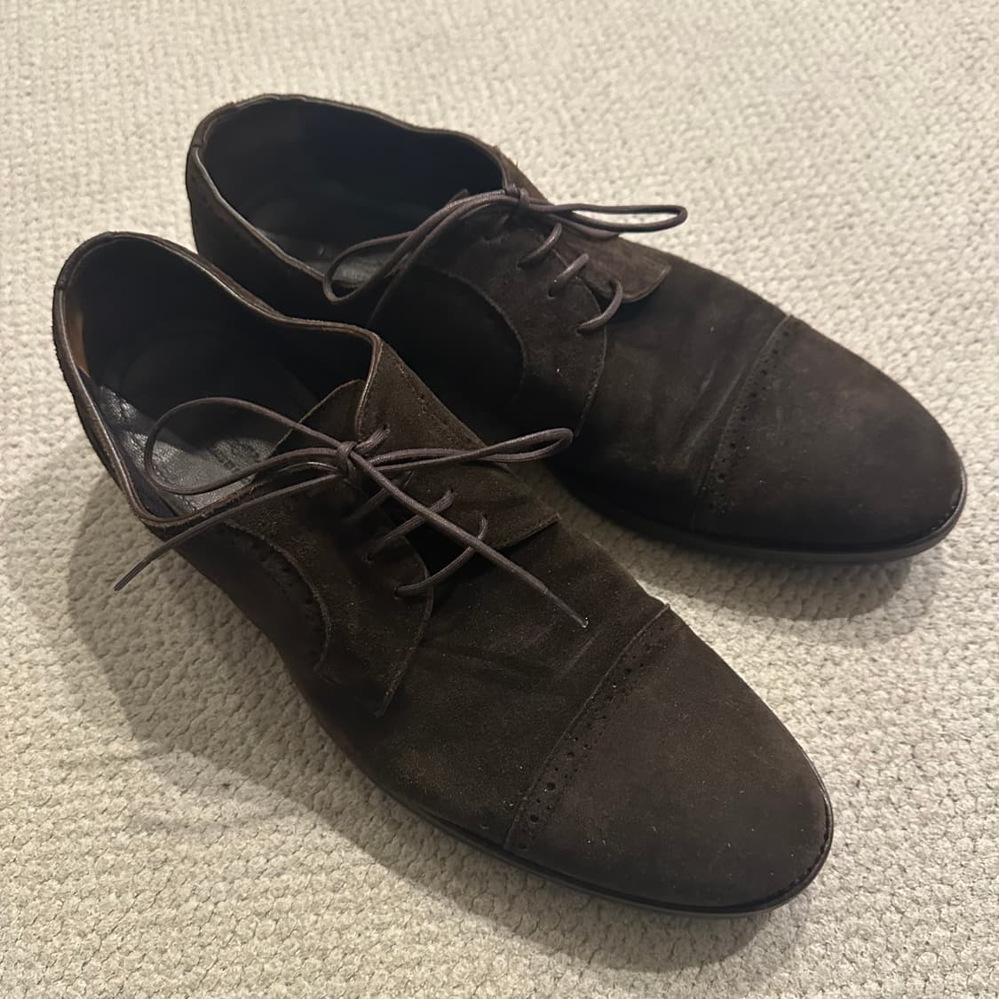 제냐 Ermenegildo Zegna 스웨이드 캡토 옥스포드 슈즈 상품이미지3