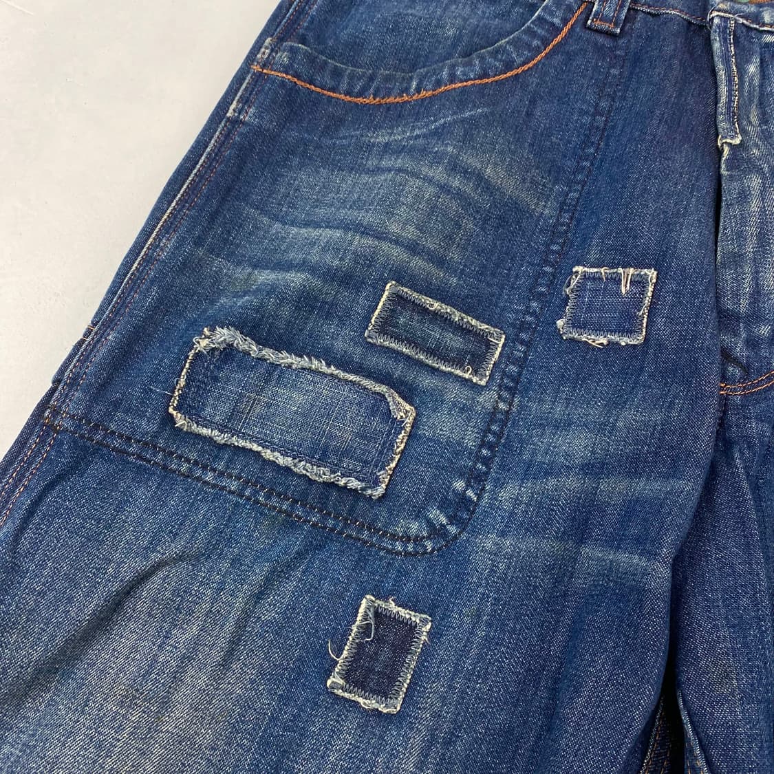 디젤 패치워크 와이드 데님 진 (34) 상품이미지5