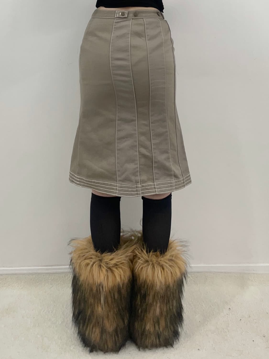 Adidas Beige Cotton Midi Skirt 상품이미지3