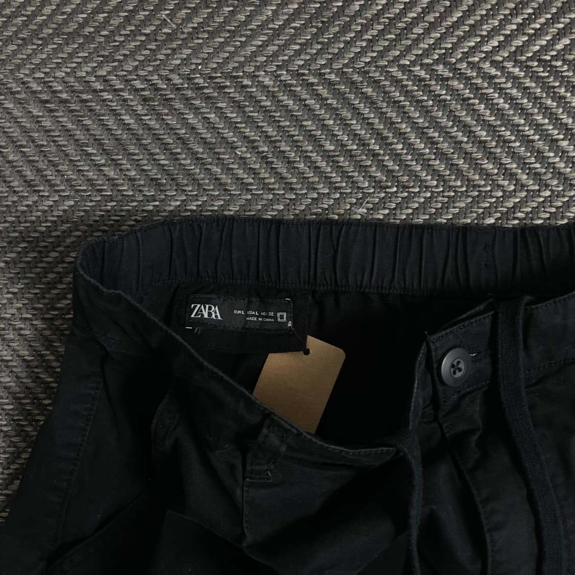 자라 빈티지 벌룬핏 코튼 팬츠 블랙y 4651 상품이미지6