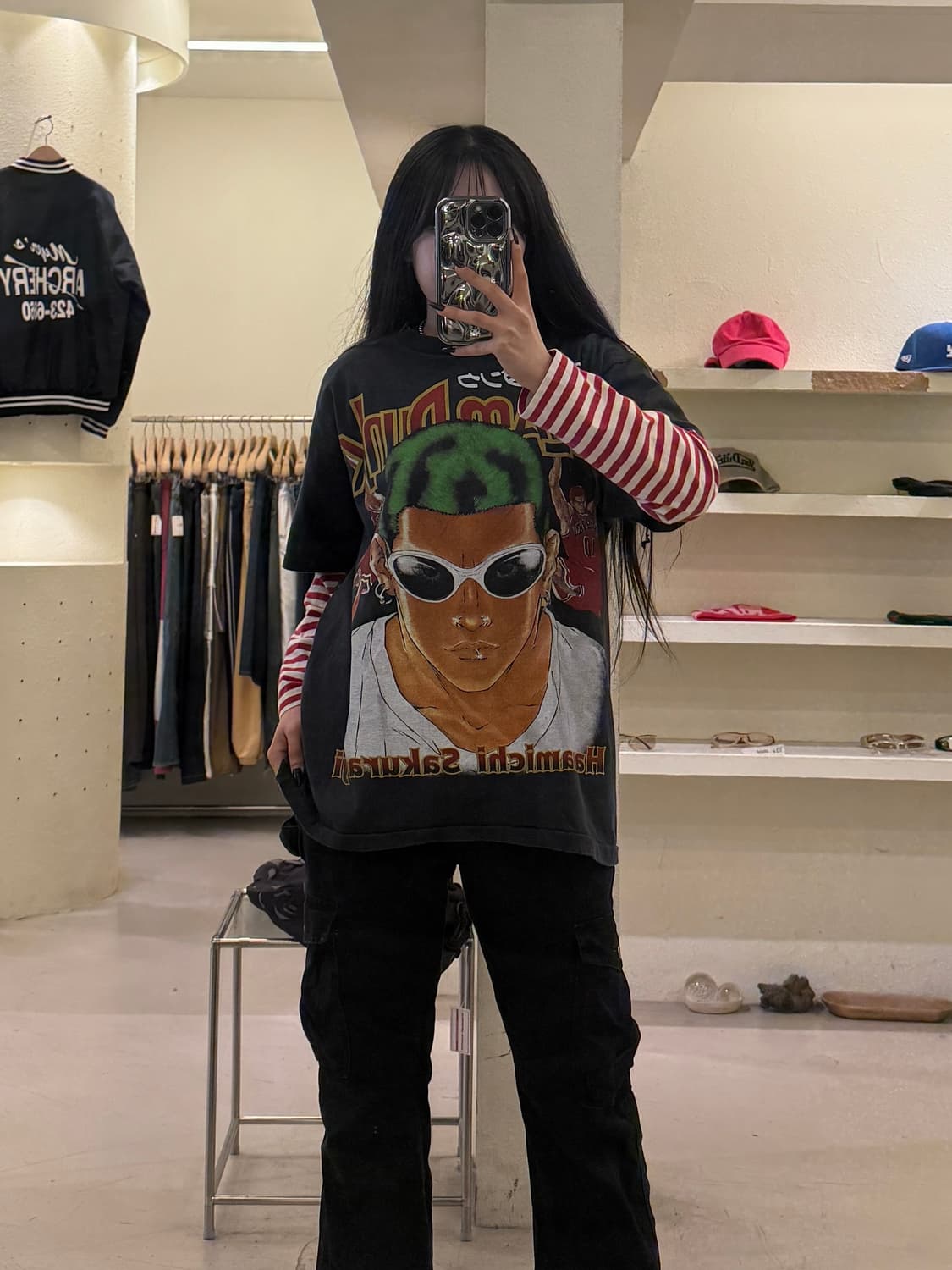 빈티지 슬램덩크 강백호 프린팅 반팔 티셔츠 U1618 상품이미지1