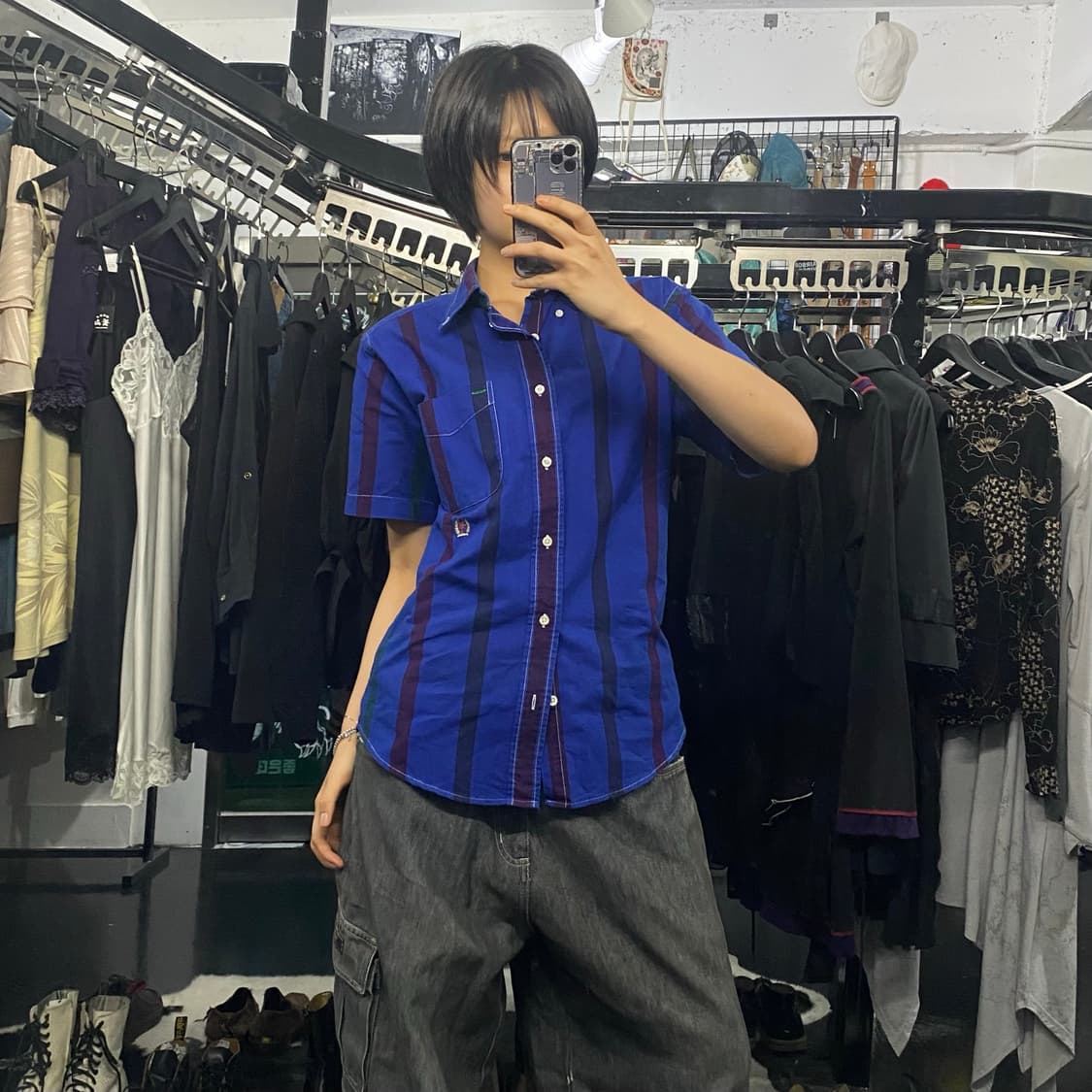Tommy hilfiger 멀리컬러 스트라이프 프레피 하프 셔츠 상품이미지8