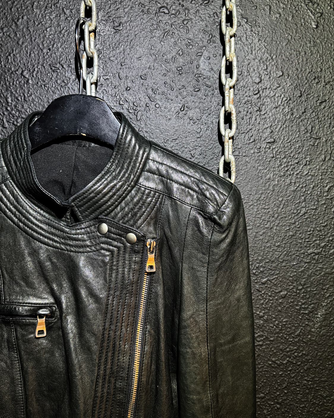 Power Shoulder Leather Jacket 상품이미지6
