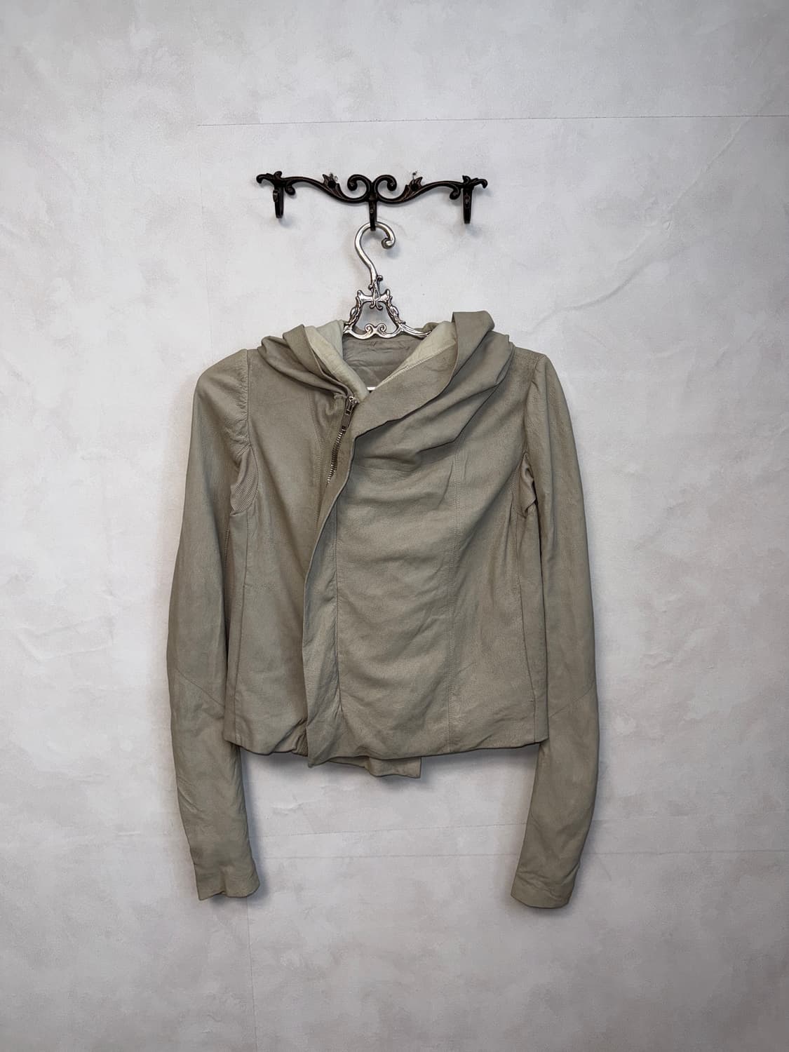 Rick Owens lamb skin draped over hood jk 상품이미지2