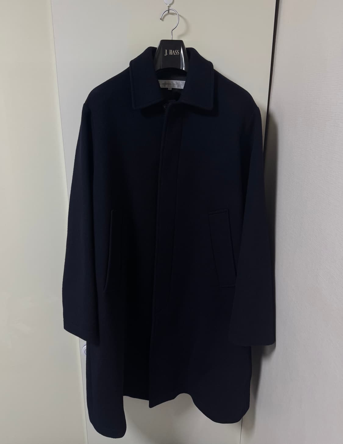 [105~110]라이풀 미니멀가먼츠 발마칸 코트 네이비 상품이미지7