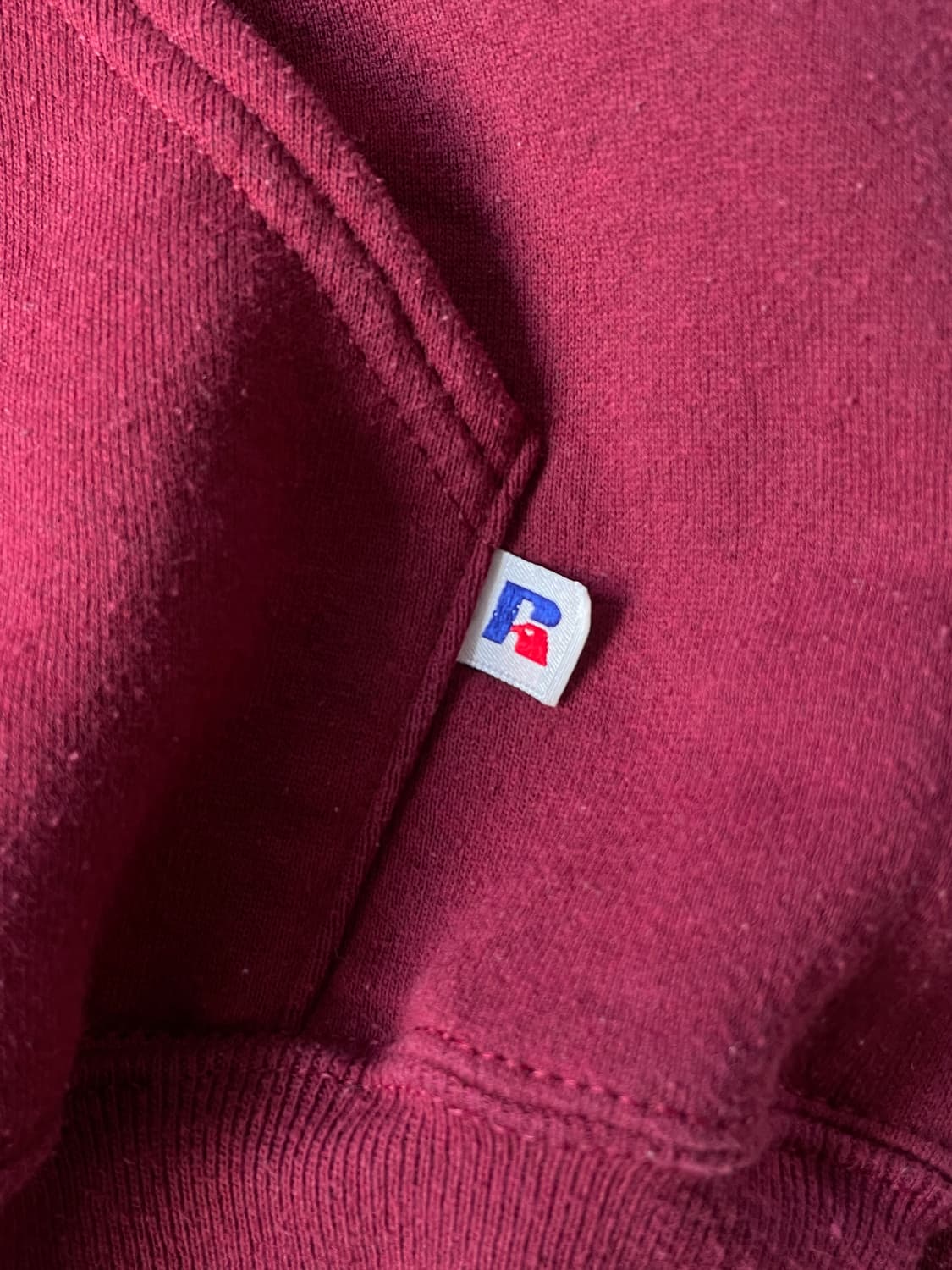 80s Russell Burgundy Hood zip 상품이미지4