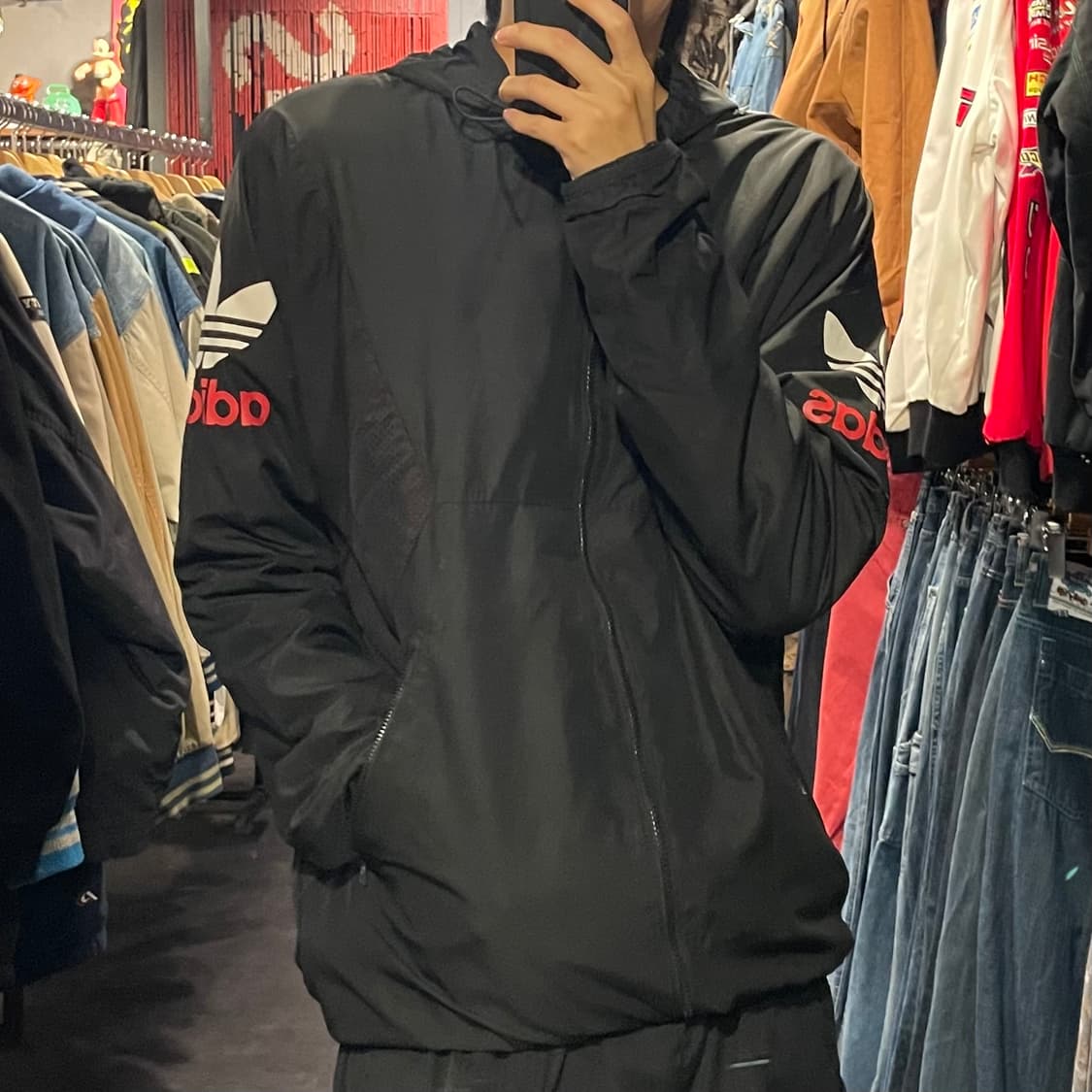 [IM] adidas 아디다스 불꽃 블랙 바람막이 상품이미지5