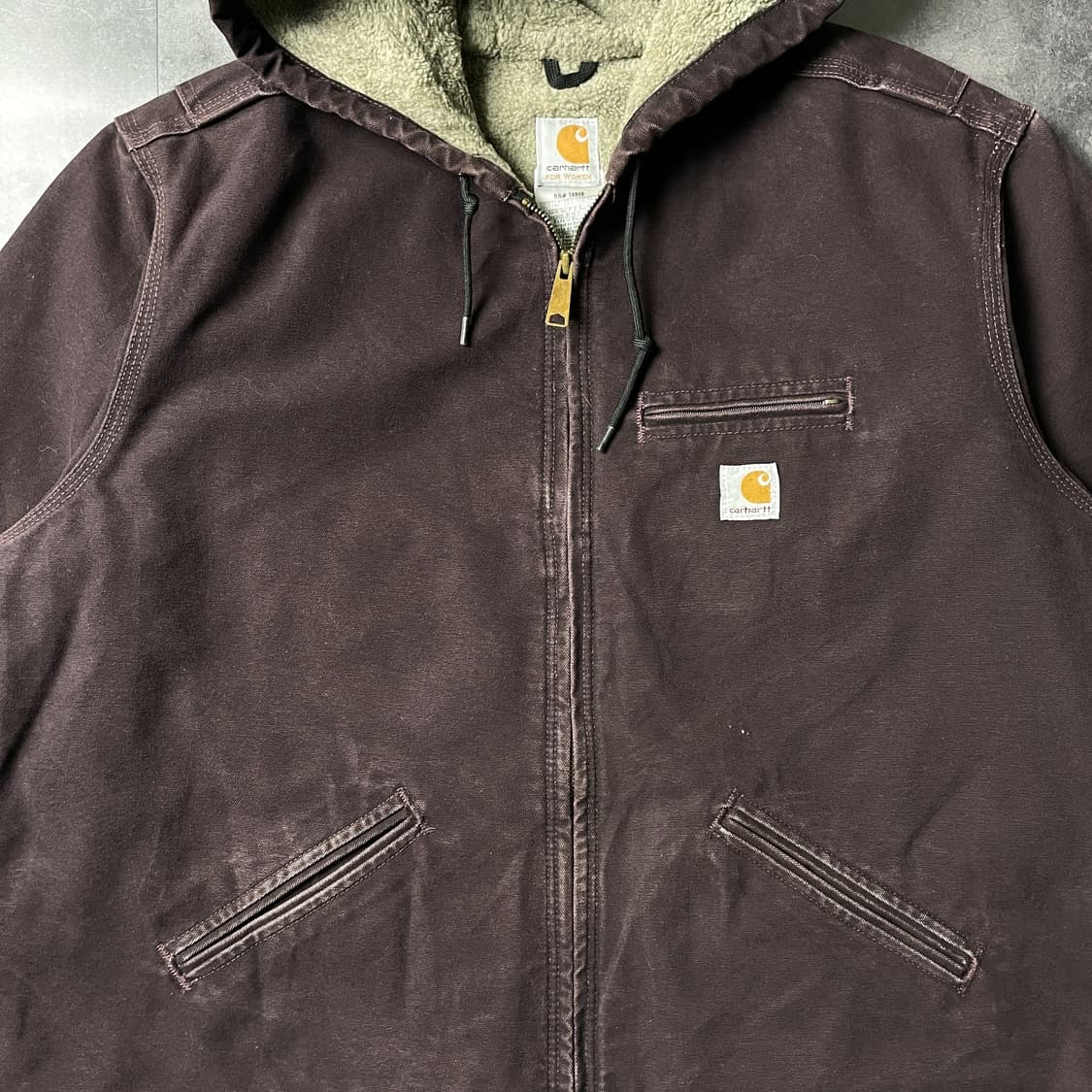CARHARTT 칼하트 WJ141 와인 액티브 후드 자켓 A00822 상품이미지3