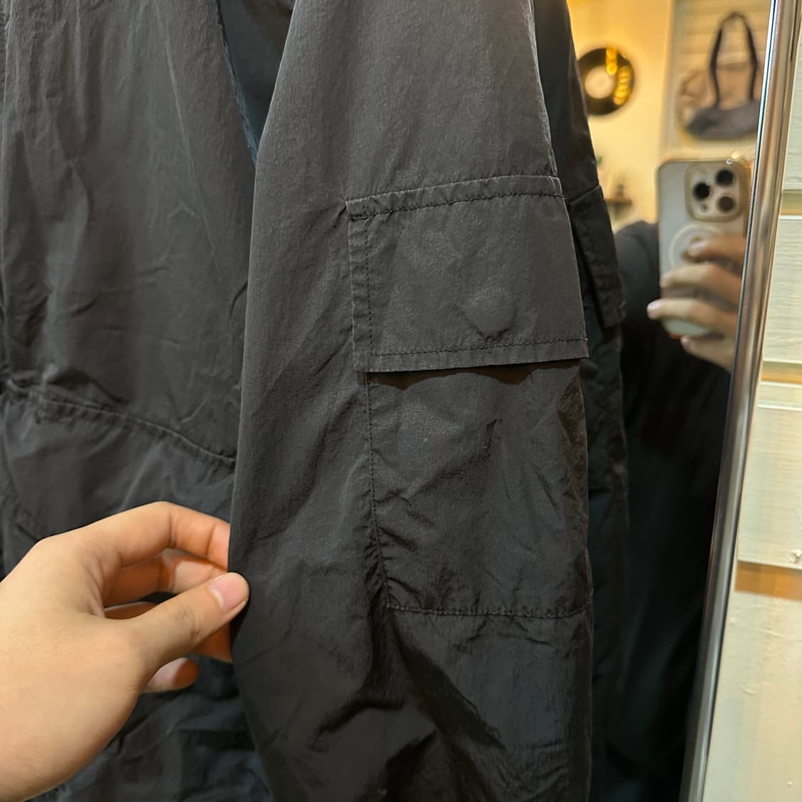 아워레가시 15ss 블랙 웨이브 패치 포켓 봄버 자켓 (50) 상품이미지5