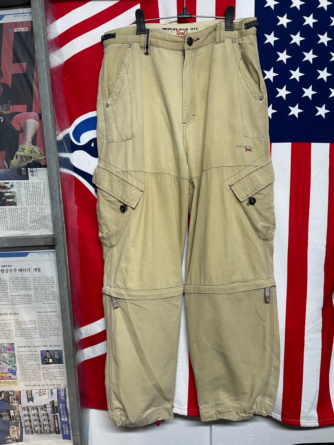 90s Triple five nyc 카고바지 상품이미지1
