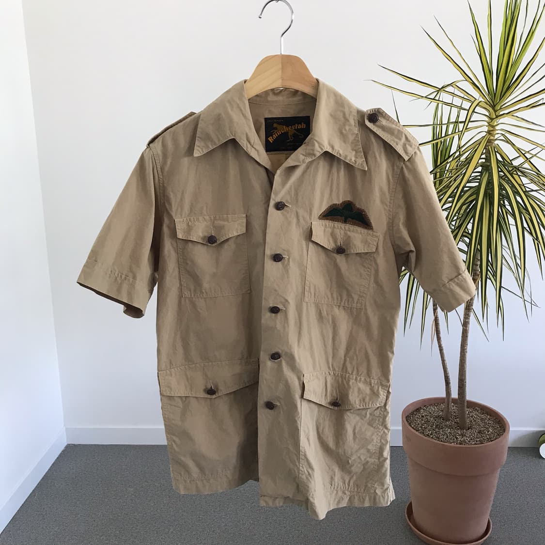 95 Raincheetah 빈티지 반팔 헌팅 셔츠 남방 상품이미지1
