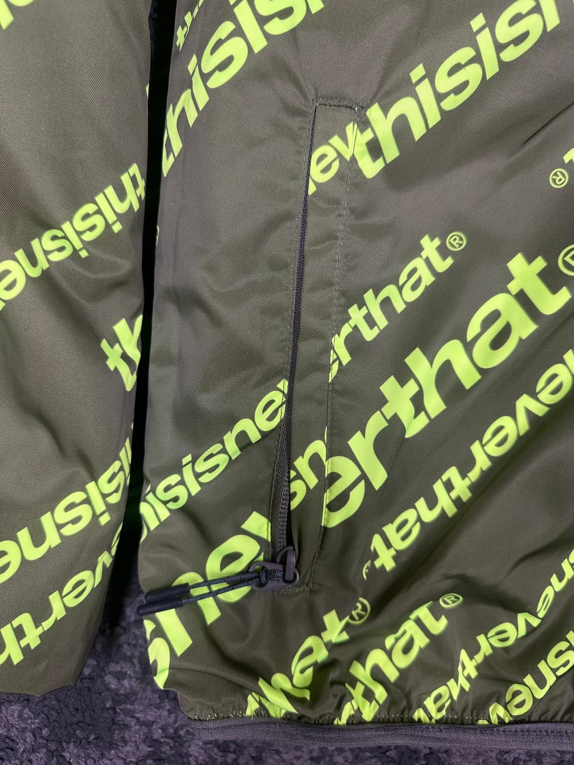 디스이즈네버댓 리버시블 플리스 브라운 M 상품이미지7