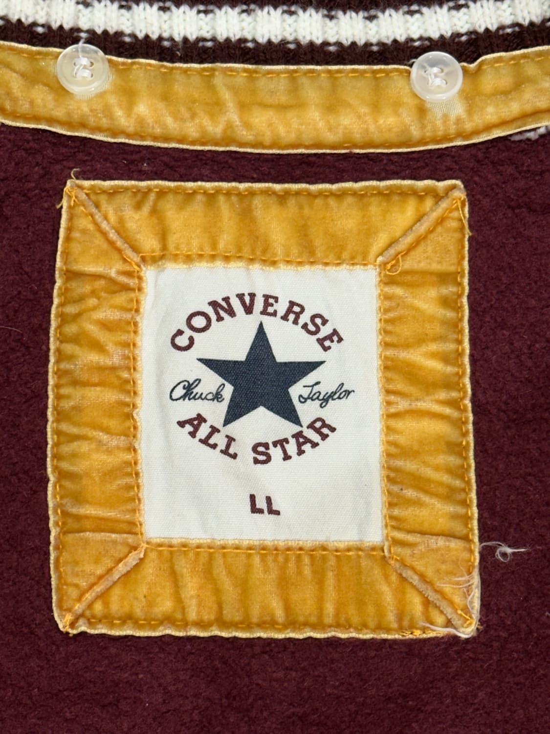 재팬 컨버스 버건디 자수 로고 니트 코치 자켓 L 상품이미지7