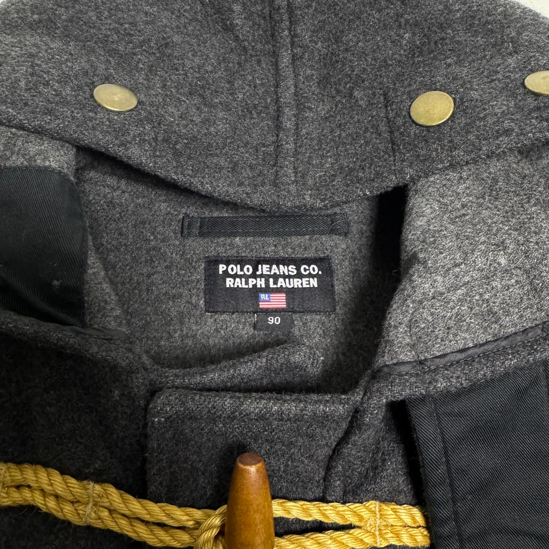 폴로 랄프로렌 진스 떡볶이 후드 코트 90 상품이미지2