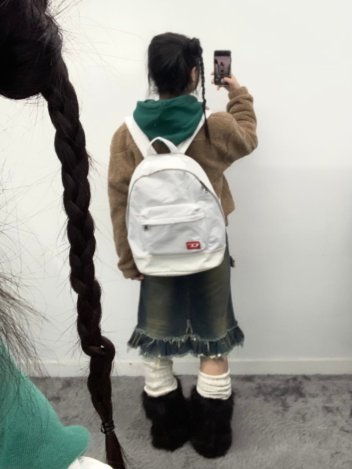 아디다스 파이어버드 브라운 뽀글이 후리스 자켓 상품이미지3