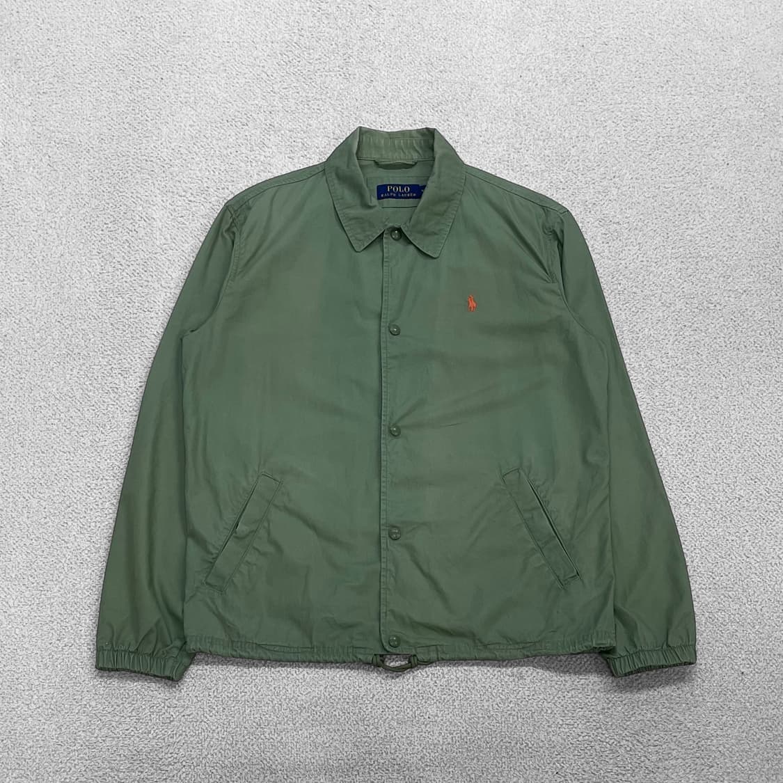 폴로 랄프로렌 포니 로고 포플린 코치 자켓 카키 상품이미지1
