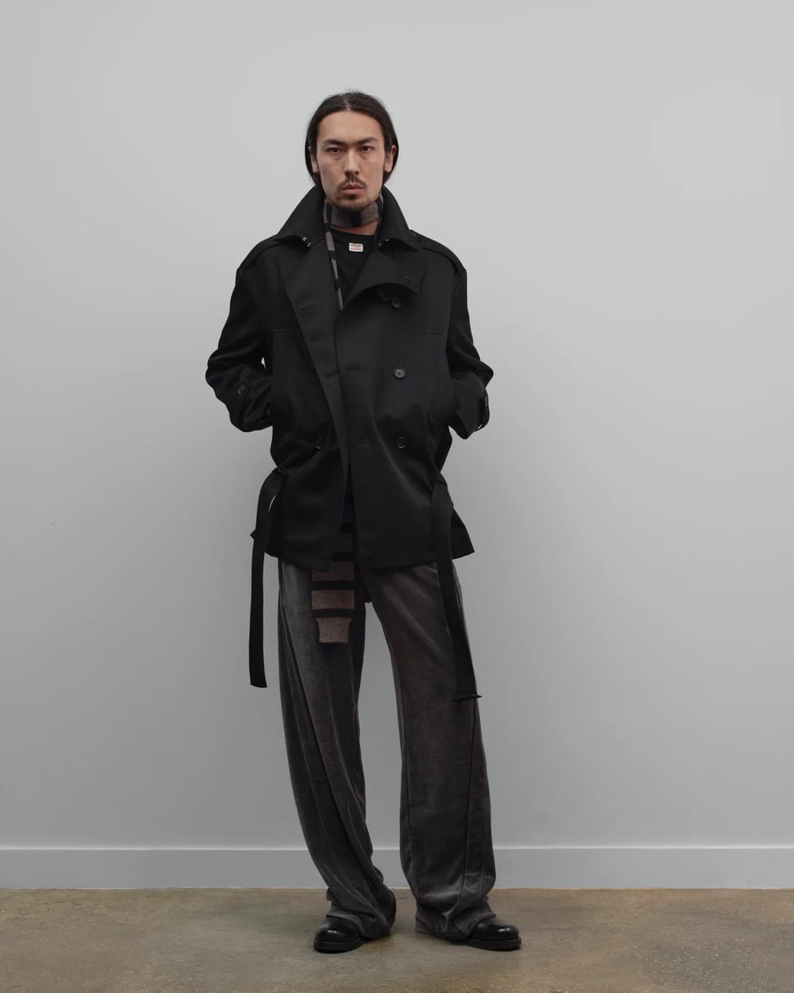 [S,M]커미션 25fw Hunter 트렌치 코트/블랙 상품이미지5