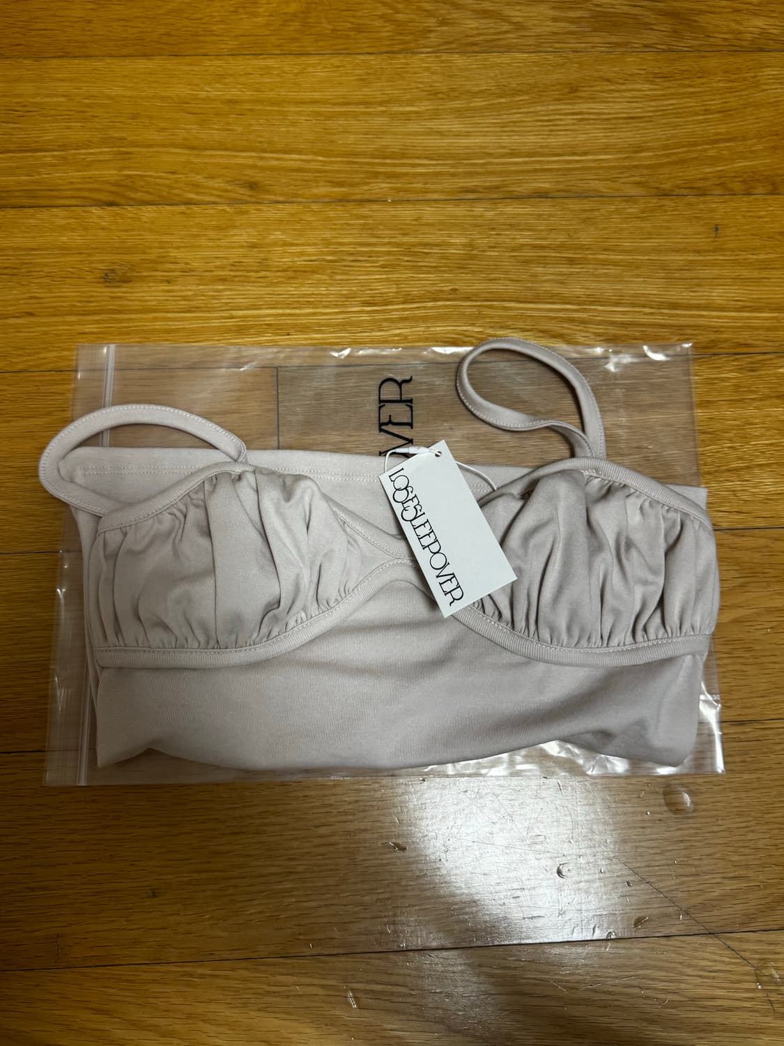 루즈슬립오버 버터 퍼프 탑 핑크 새제품 상품이미지1