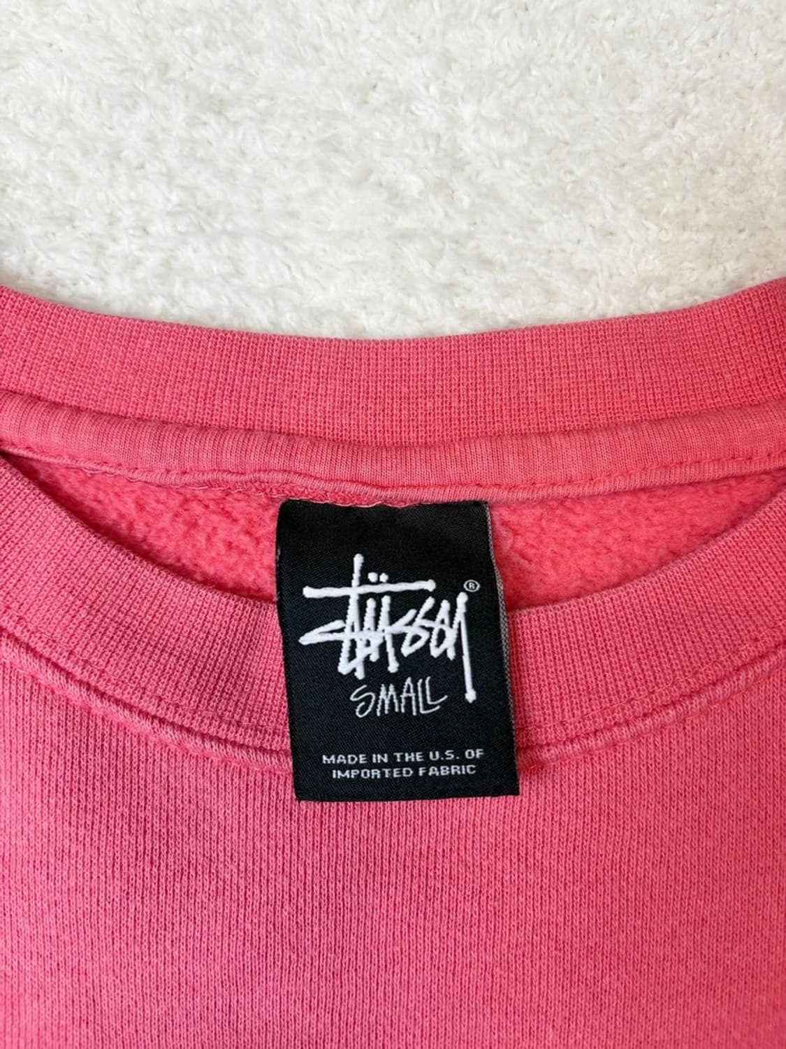 스투시 10's 핑크 자수 로고 스웻 맨투맨 A1625 상품이미지5