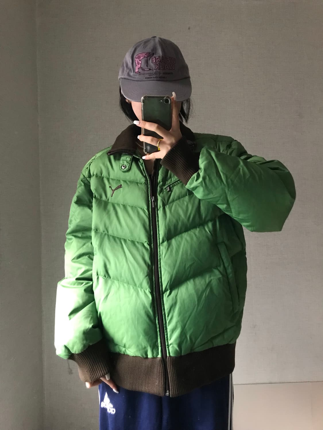 푸마 그린 브라운 패딩 상품이미지1
