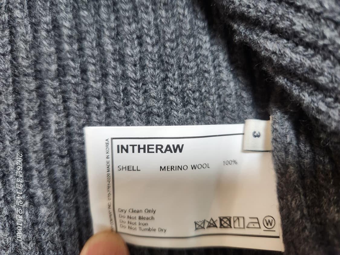 [인더로우] 로이 풀집업 니트 딥그레이 3사이즈(100~105) 상품이미지6