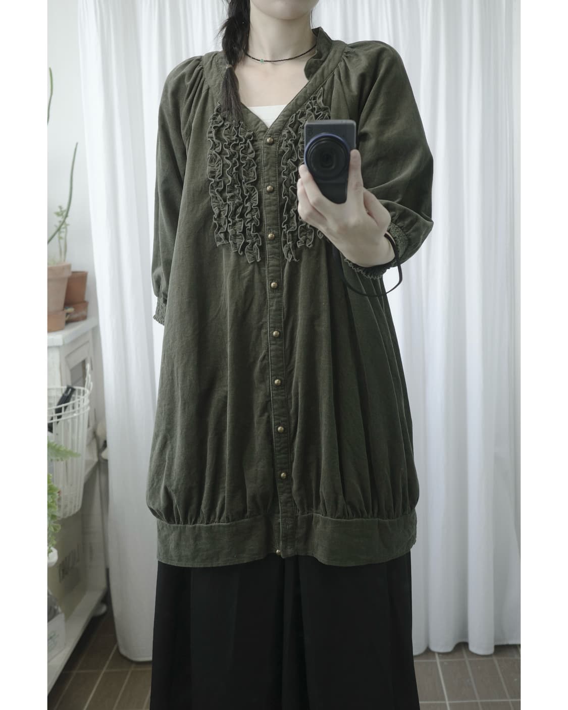 Khaki vintage dress 상품이미지4
