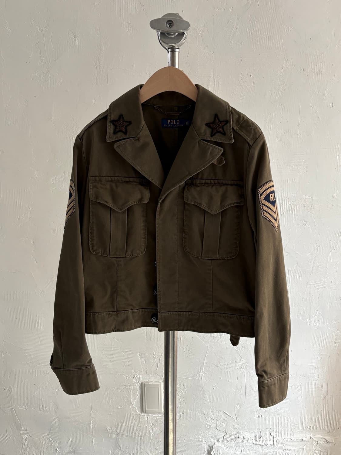 Polo 폴로 랄프로렌 신형라벨 밀리터리 아이크 숏 자켓   상품이미지1