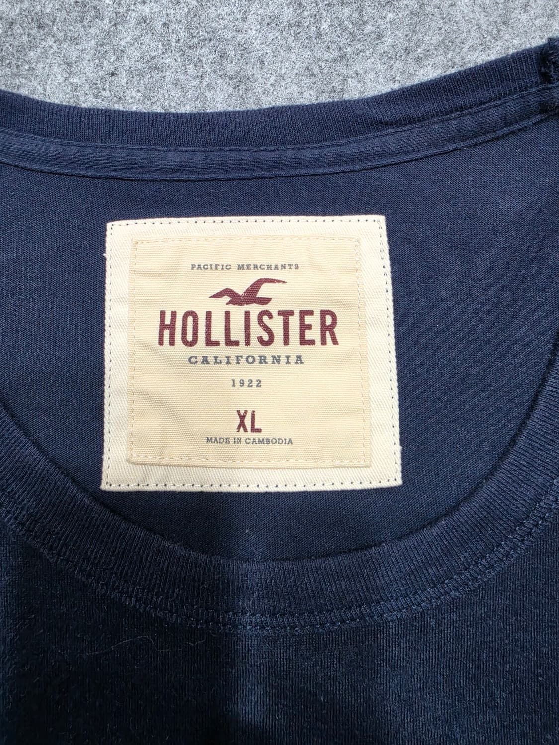 홀리스터 베이직 스펠로고 Y2K 반팔티 XL 상품이미지4