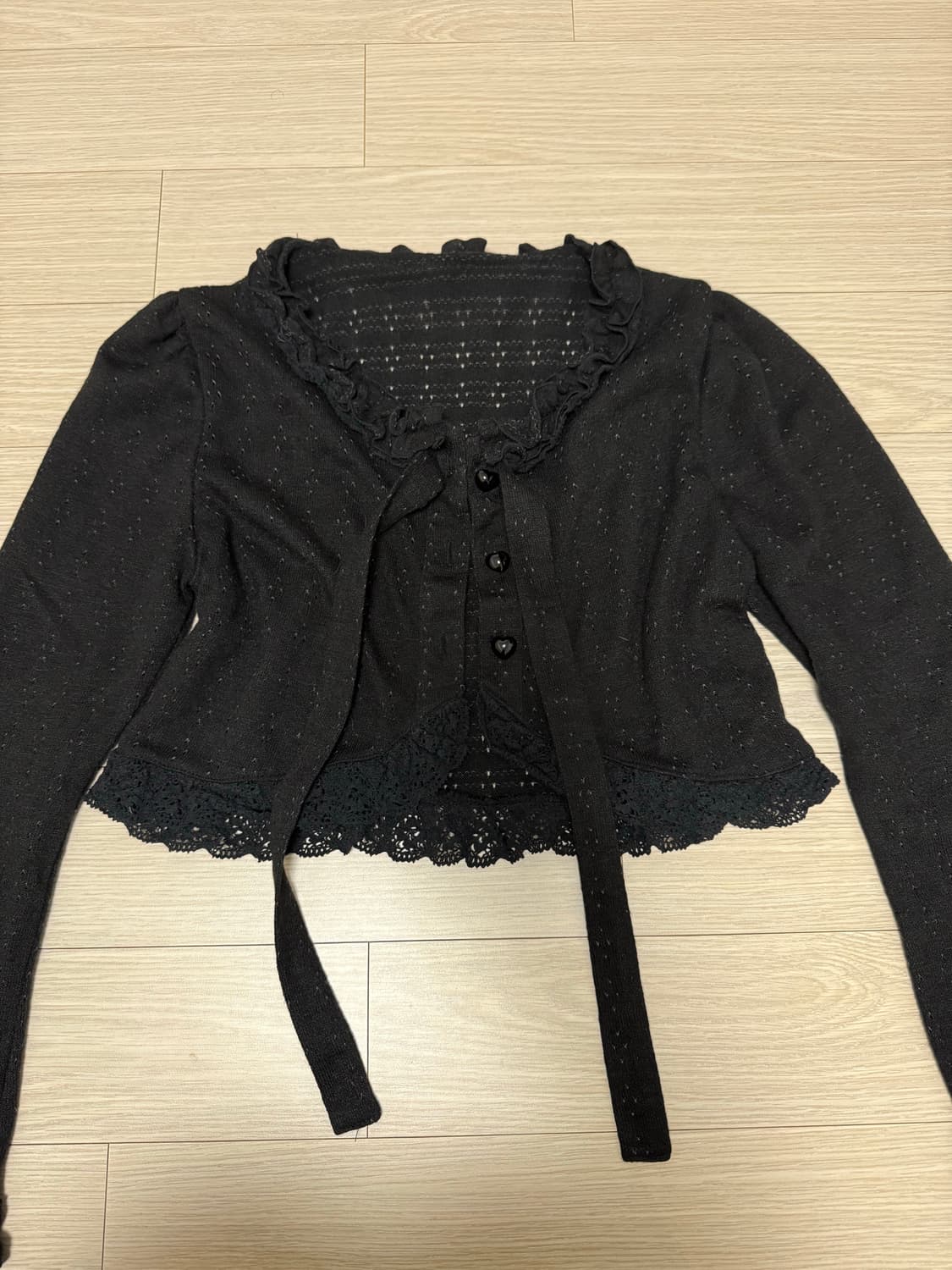 일본 빈티지 블랙 가디건 상품이미지2